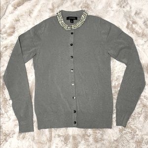 NWT Ann Taylor jeweled collar cardigan